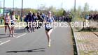 Lydia Turner brings Birtley home to victory in the womens Elswick Harriers Relays, Newburn. Photo: David T. Hewitson/Sports for All Pics